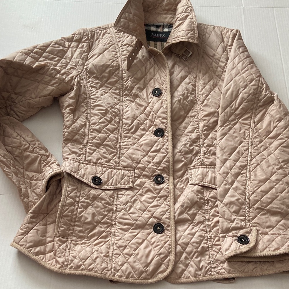 Junge Danmark Women's Beige Quilted Utility Jacket